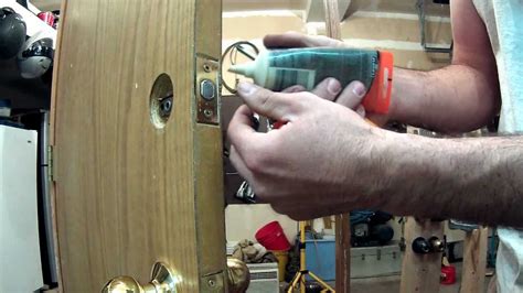 metal bracket for your deadbolt from the outside|how to install deadbolt bolt.